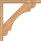 Ekena Millwork Olympic Block Smooth Bracket w/ Offset Brace, Western Red Cedar, 3 1/2"W x 22"D x 22"H BKT0402X22X22OLY05SWR - alternate 2